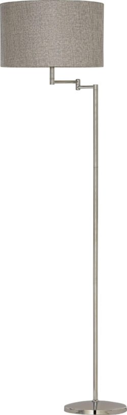 Heart of House - Helsinki Swing Arm Chrome - Floor Lamp - Grey